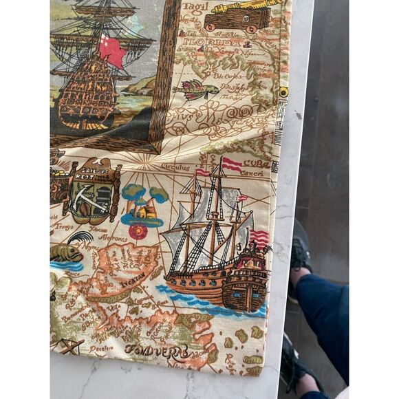 Travel Nautical Sailing Ship Pillow Cases Set of 2 Decorative Cover 26 x 19 - Picture 6 of 7